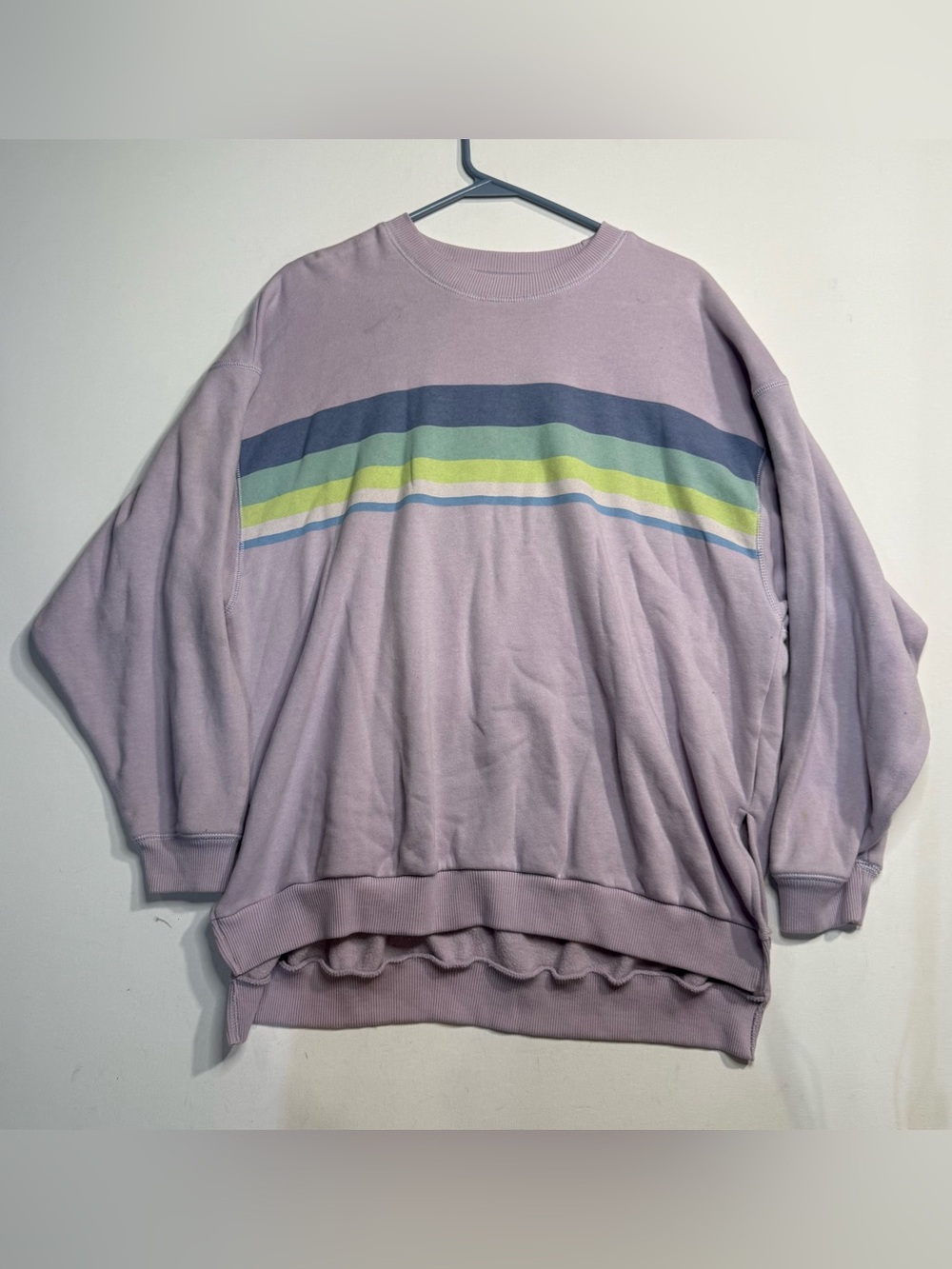 American Eagle Outfitters Oversized Lavender Crewneck Sweater
